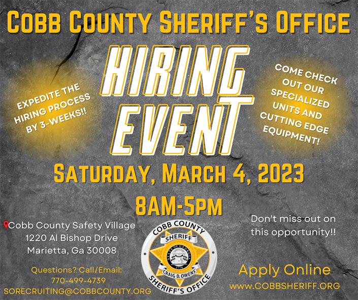 Cobb County Sheriffs Office Careers 2977